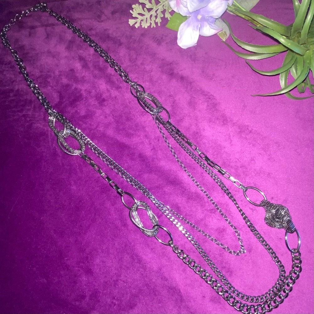 Premier Designs Silver Multi-Strand Necklace